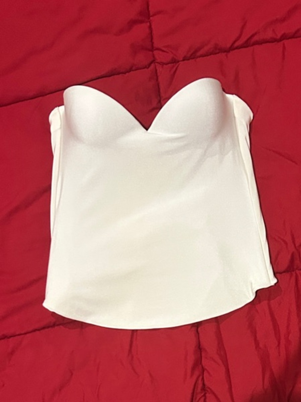 David’s Bridal Strapless Sweetheart Corset Bustier | Size 34A | Ivory